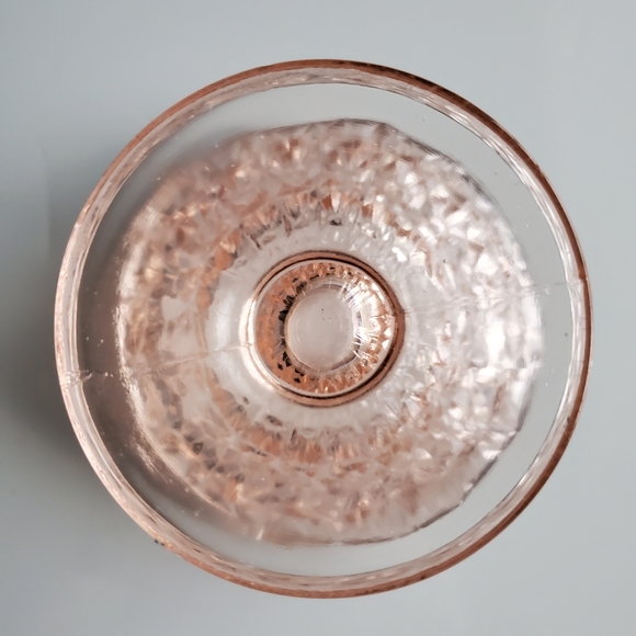 1940s "Holiday Pink" 2 3/4" Tall Champagne Sherbet Compote by Jeannette - Picture 14 of 16